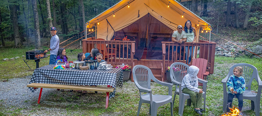 Luxury tent campsite