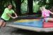 A picture of two girls having fun at the playground