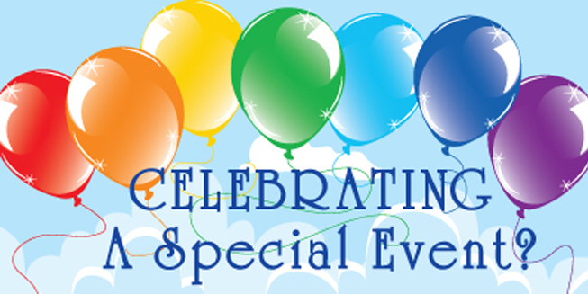 The special event celebration banner