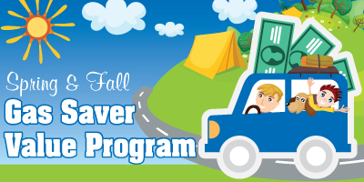 Kymer's Gas Saver Value Program banner